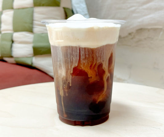 Perfect Honey Cold Foam Over Cold Brew, Flying Bee - Newbery St.