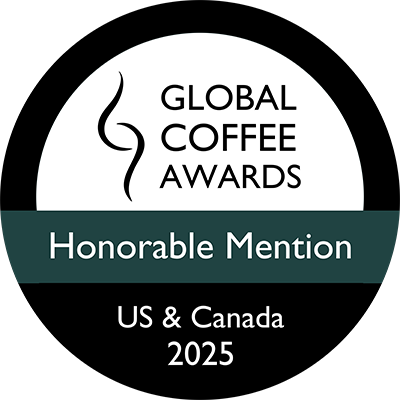 Global Coffee Awards Honorable Mention badge for US & Canada 2025