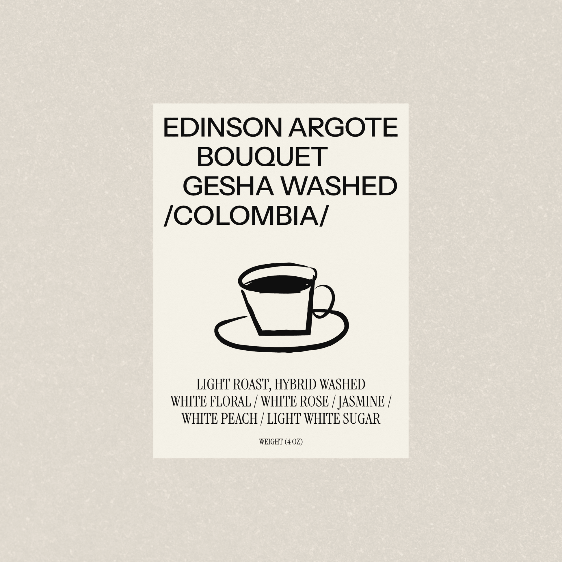 EDINSON ARGOTE BOUQUET GESHA - Newbery St.